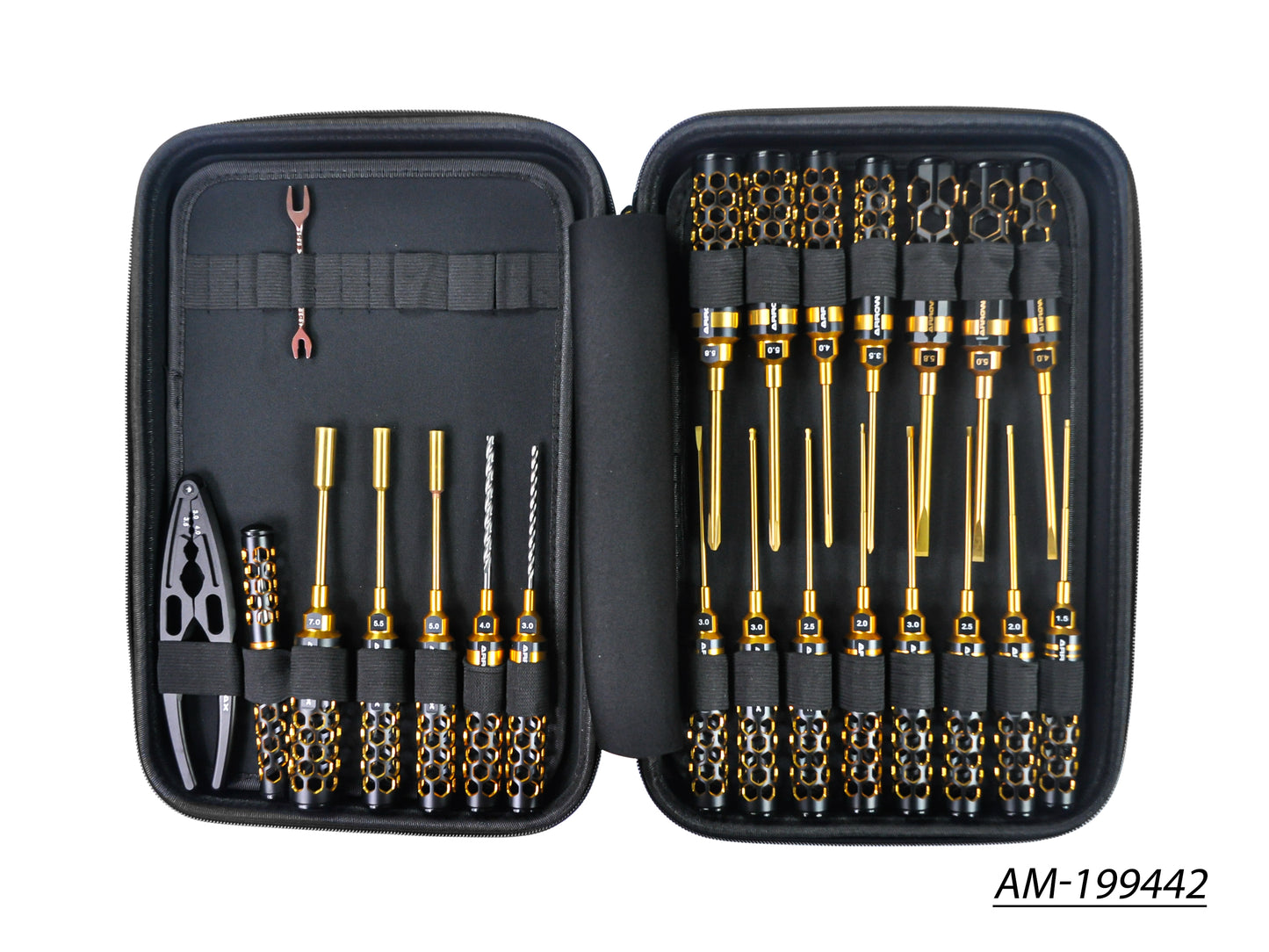 AM Toolset (23Pcs) With Tools Bag Black Golden (AM-199442)