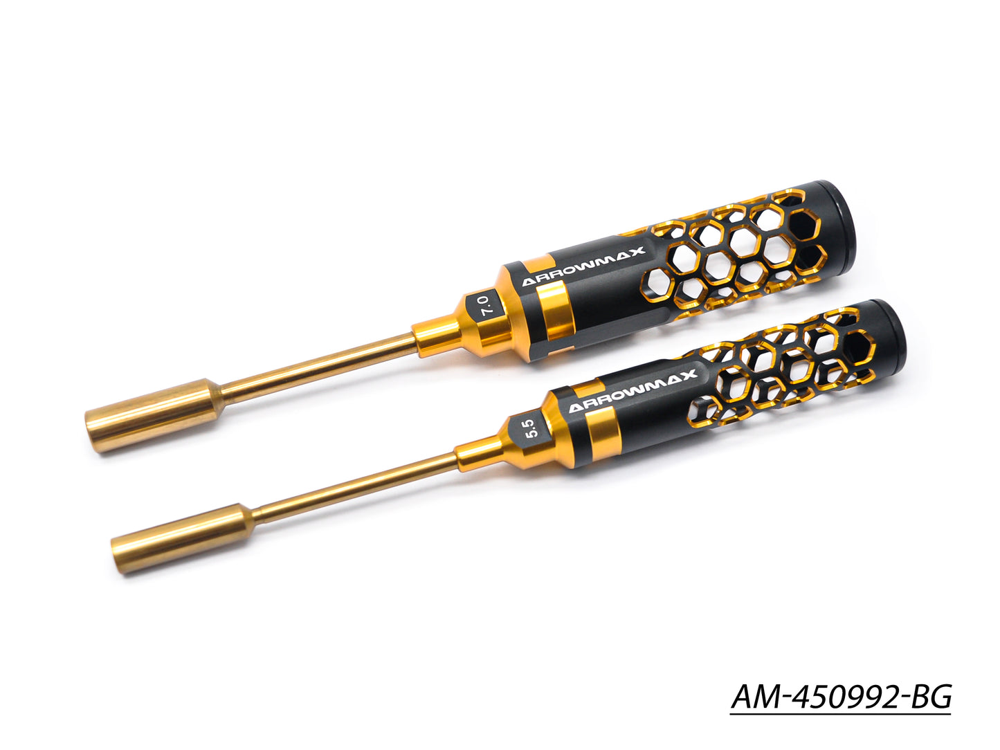 Nut Driver Set 5.5 & 7.0 X 100mm - 2-Teilig, Black Golden AM-450992-BG