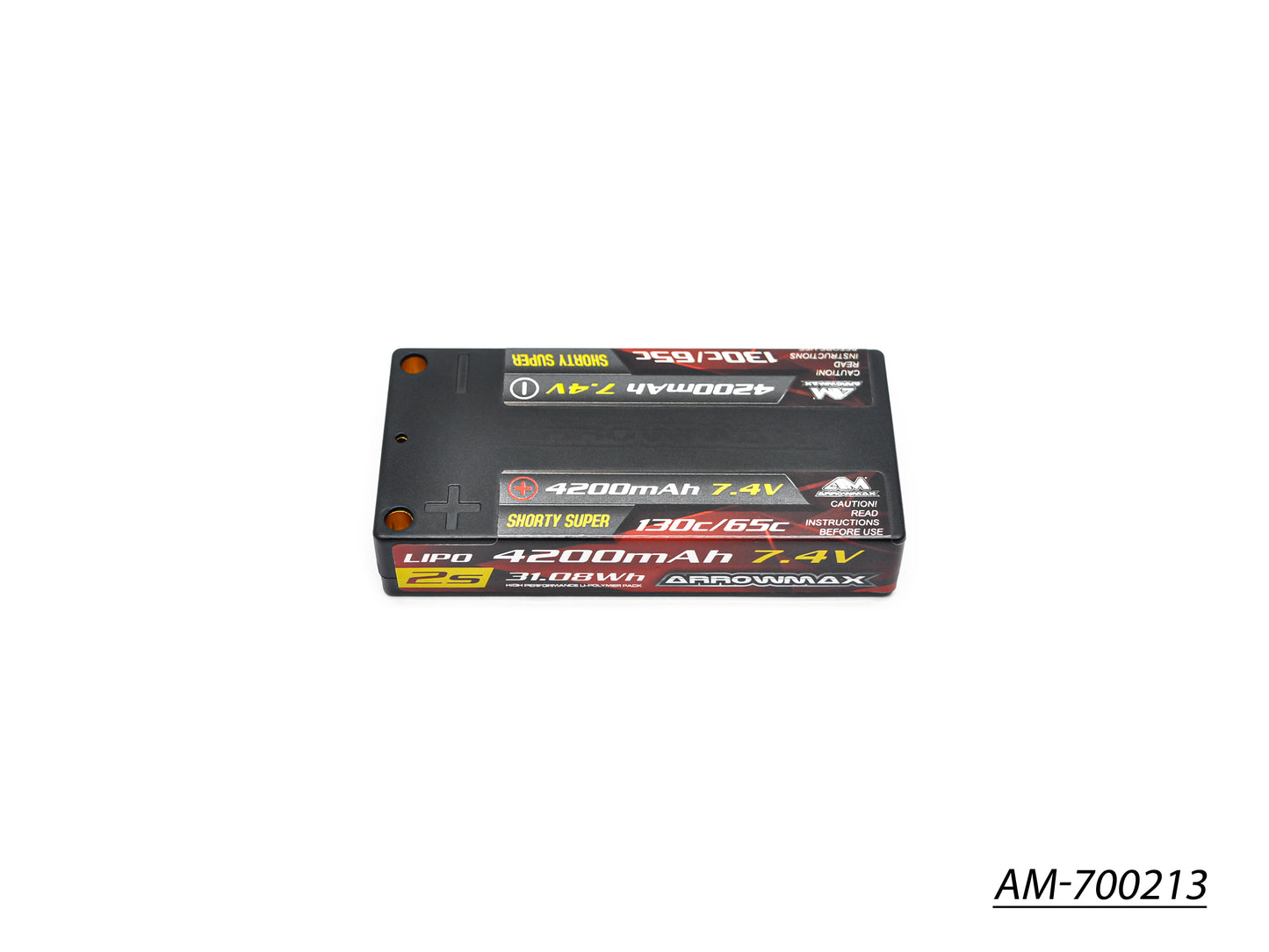 AM Lipo 4200mAh 2S  Shorty Super LCG - 7.4V 65C Continuous 130C Burst (AM-700213)