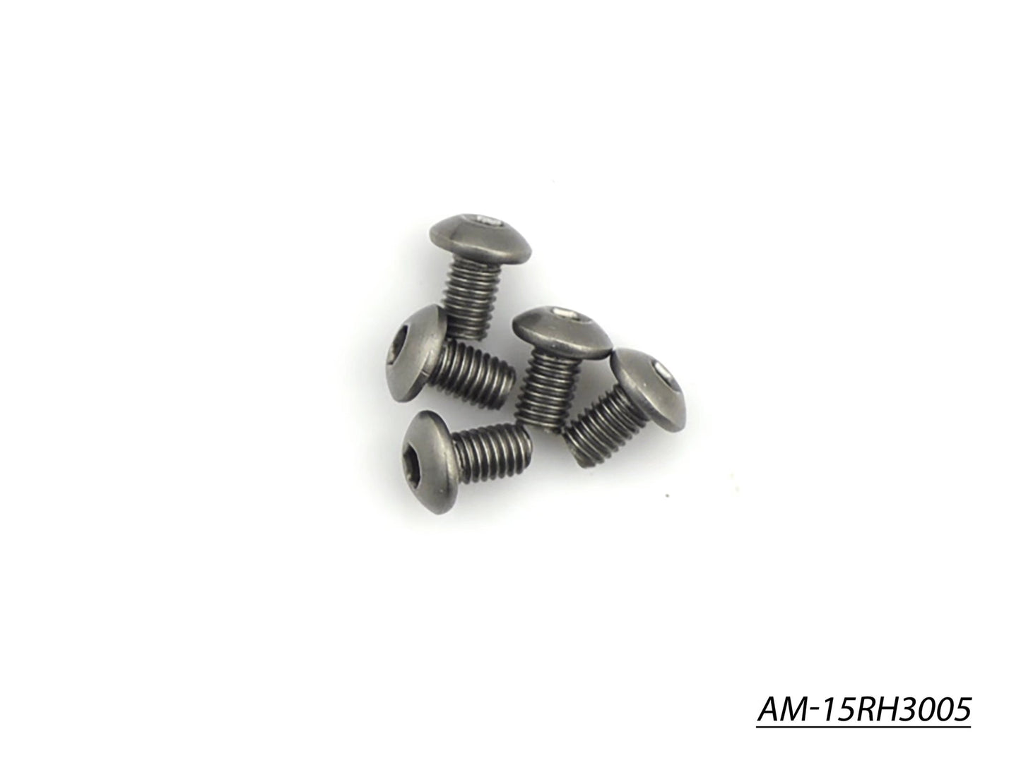 Titanium Screw Allen Round Head M3X5 (5) (AM-15RH3005)