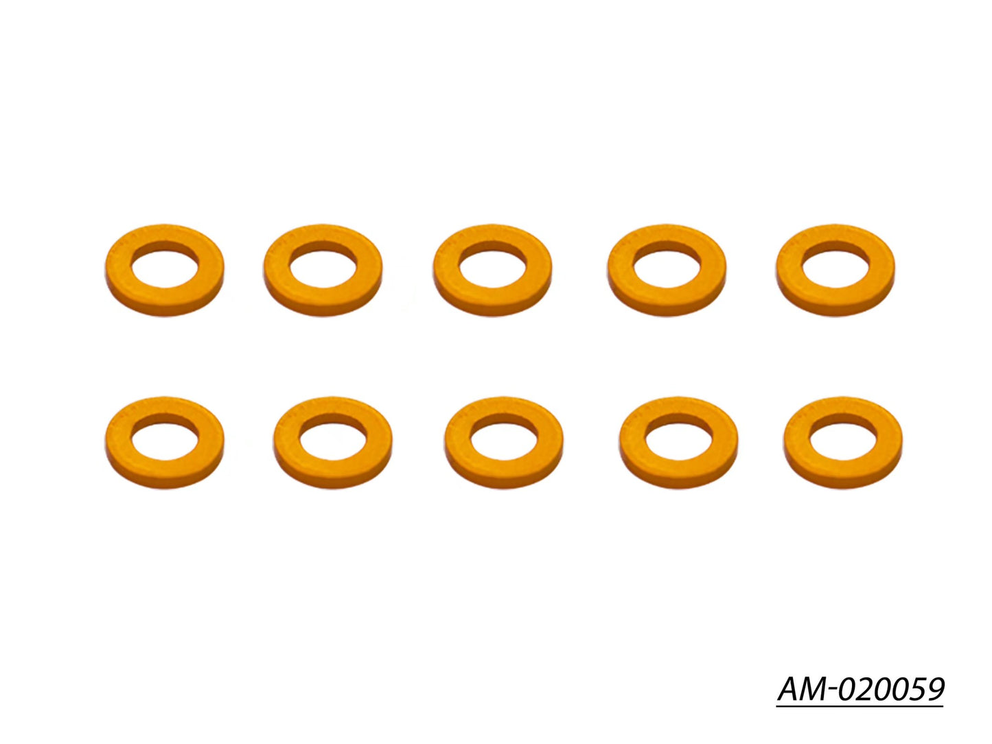 Alu Shims 4 x 7 x 1 Orange (10) (AM-020059)