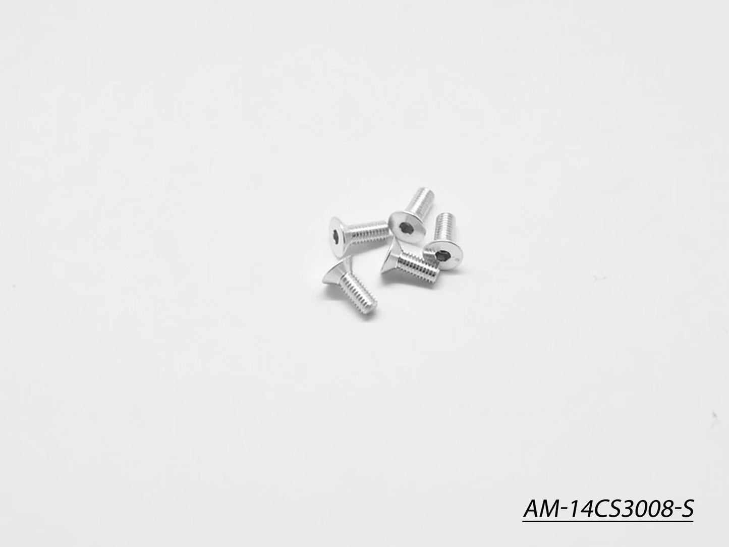 Alu Screw Allen Countersunk M3X8 Silver (7075) (5) (AM-14CS3008-S)