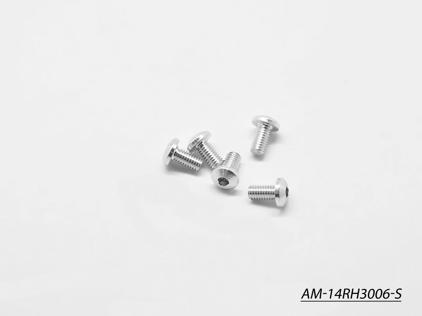 Alu Screw Allen Roundhead M3X6 Silver (7075) (5) (AM-14RH3006-S)