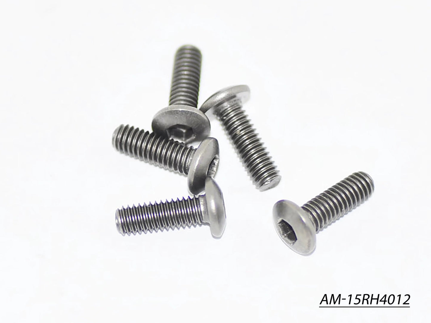Titanium Screw Allen Round Head M4X12 (5) (AM-15RH4012)
