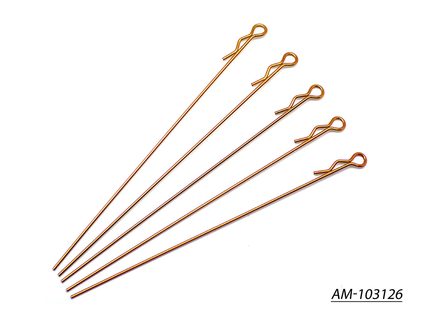 Extra Long Body Clip 1/10 - Gold (5) (AM-103126)