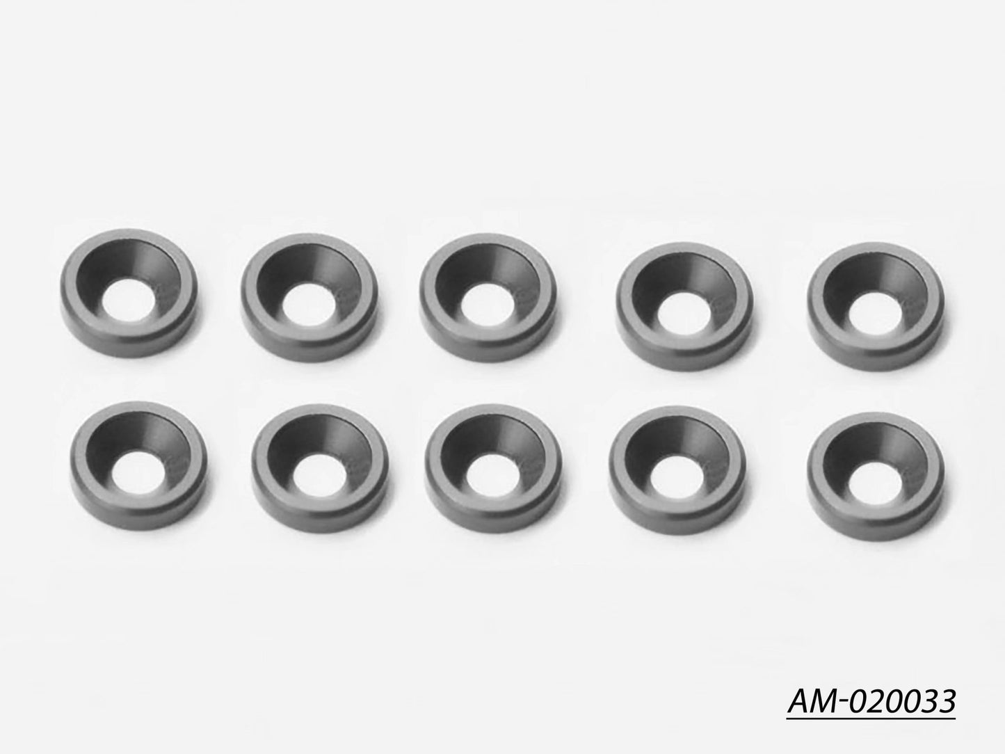 Alu M3 Countersink Washer-Gray (10) (AM-020033)