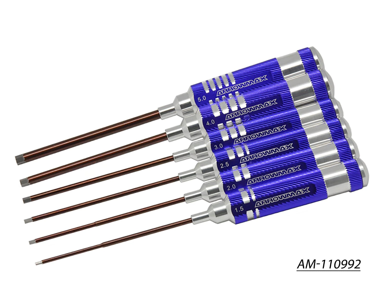 Allen Wrench Set 1.5, 2.0, 2.5, 3.0, 4.0 & 5.0 X 120MM - 6-Teilig.