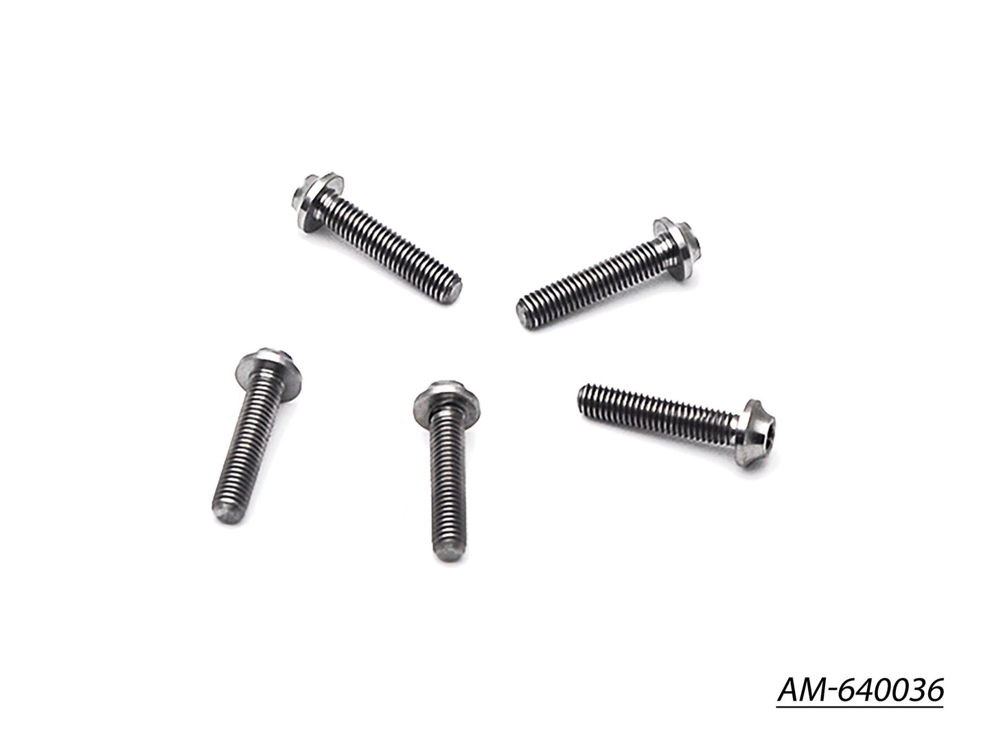 64 Titanium Screw Allen Round Head M3X14 (5) (AM-640036)
