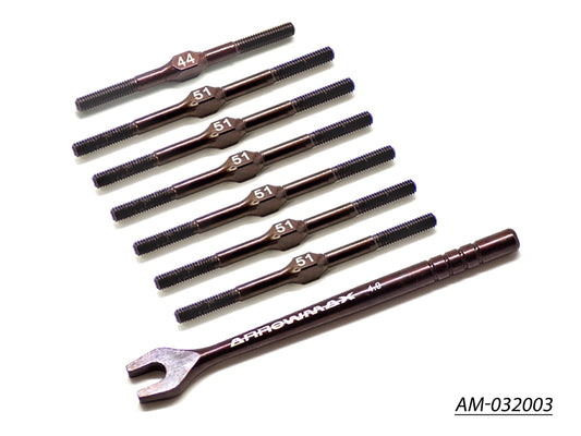 Turnbuckle Set for Xray XB4 (Spring Steel))  (AM-032003)