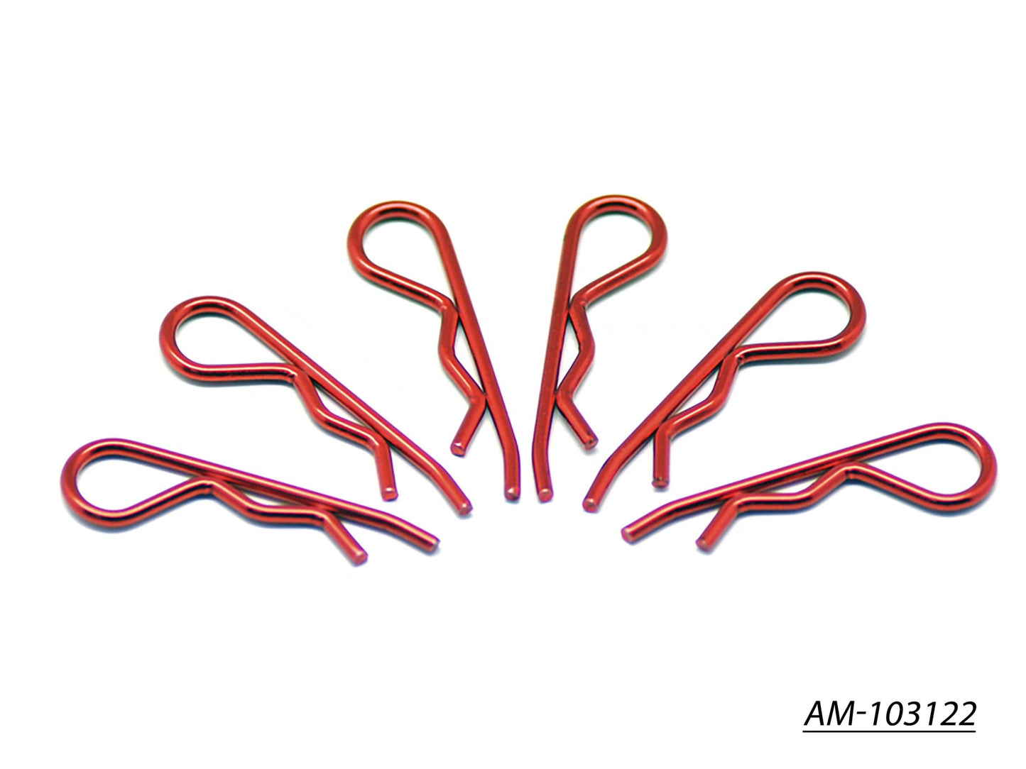Body Clip 1/8 - Metallic Red (6) (AM-103122)