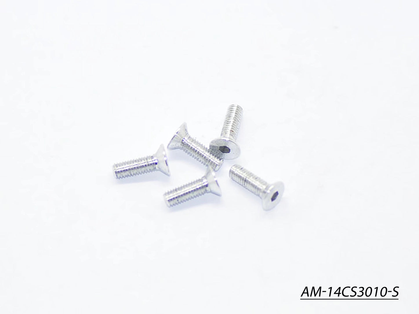 Alu Screw Allen Countersunk M3X10 Silver (7075) (5) (AM-14CS3010-S)
