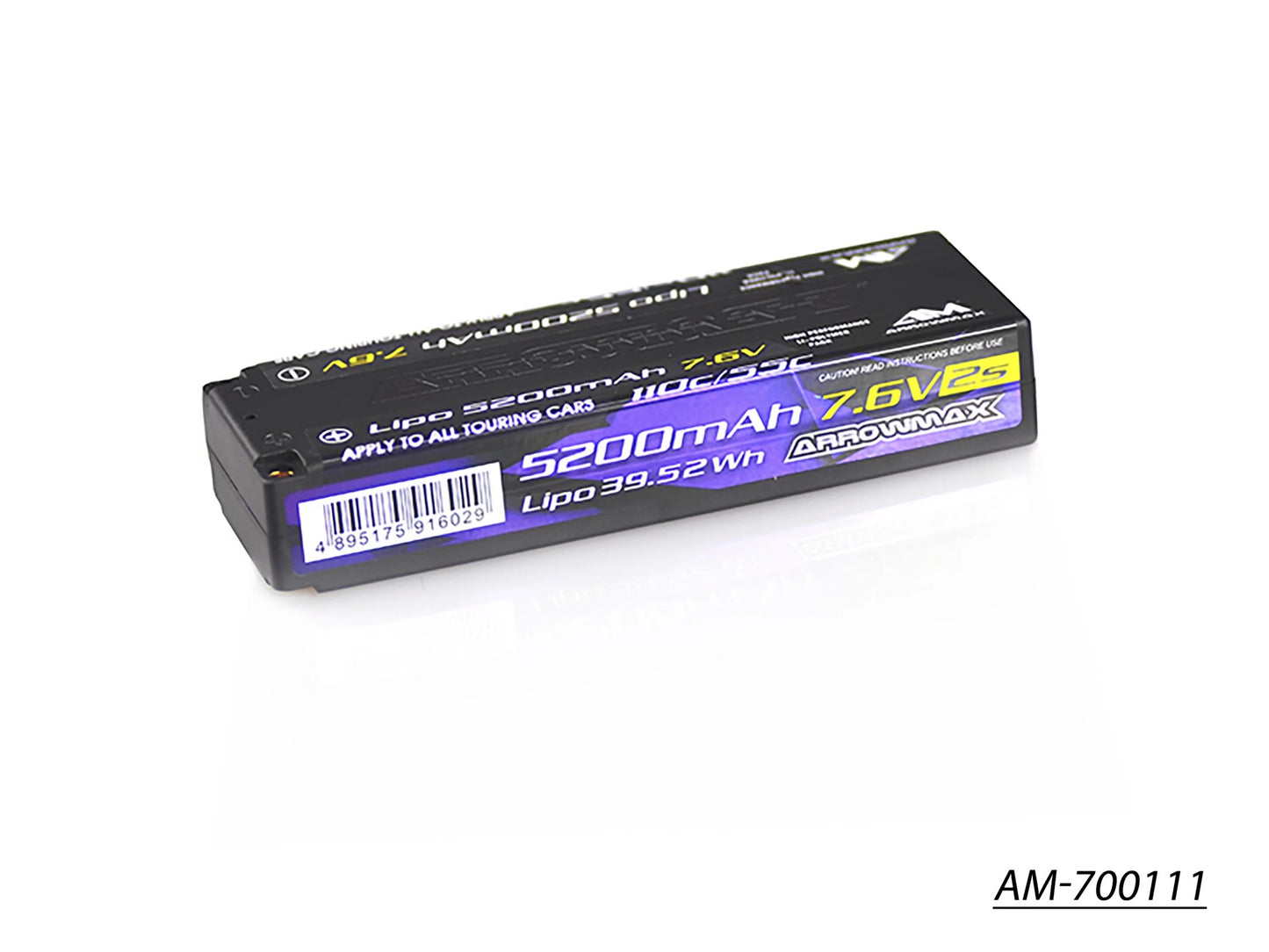 AM Lipo 5200mAh 2S TC - 7.6V 55C Continuous 110C Burst (AM-700111)