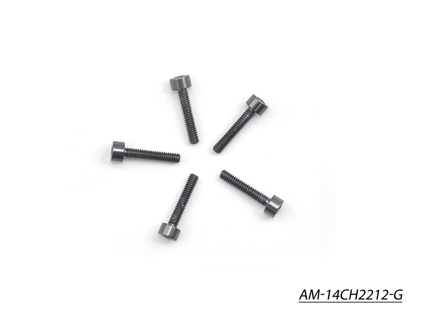 Alu Screw Allen Cilinder Head M2.2X12 Gray (7075) (5) (AM-14CH2212-G)