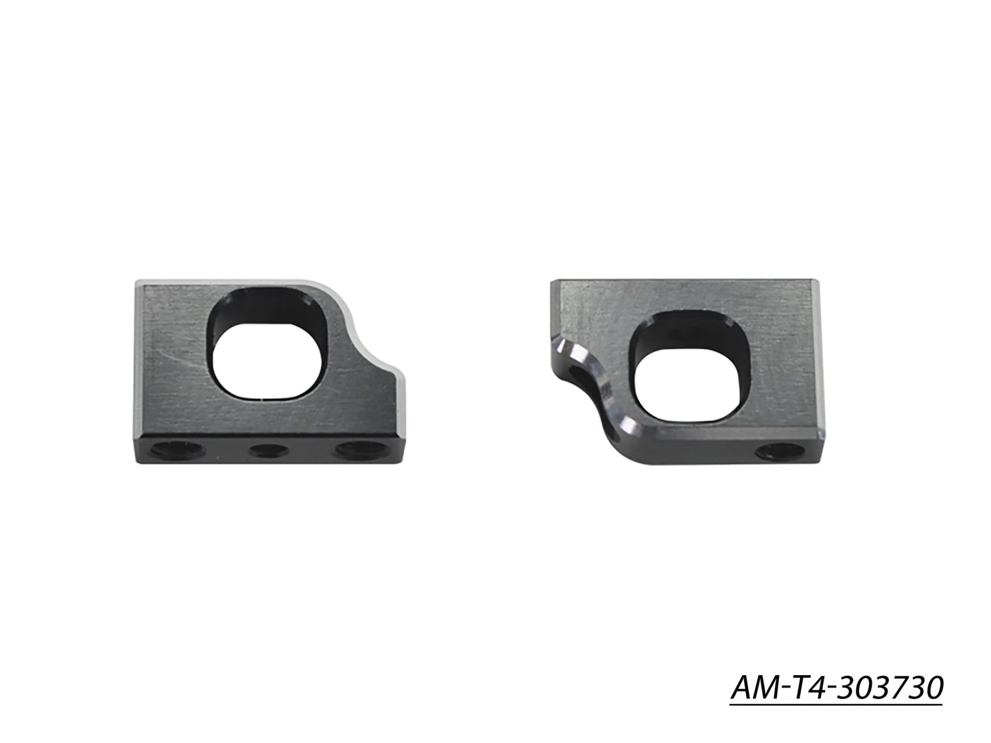 T4'20 Alu Rear Lower 2-Plece Suspension Holder - Front (2) Black (AM-T4-303730)