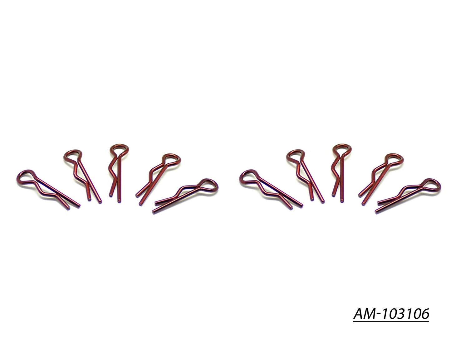 Small Body Clip 1/10 - Metallic Red (10) (AM-103106)