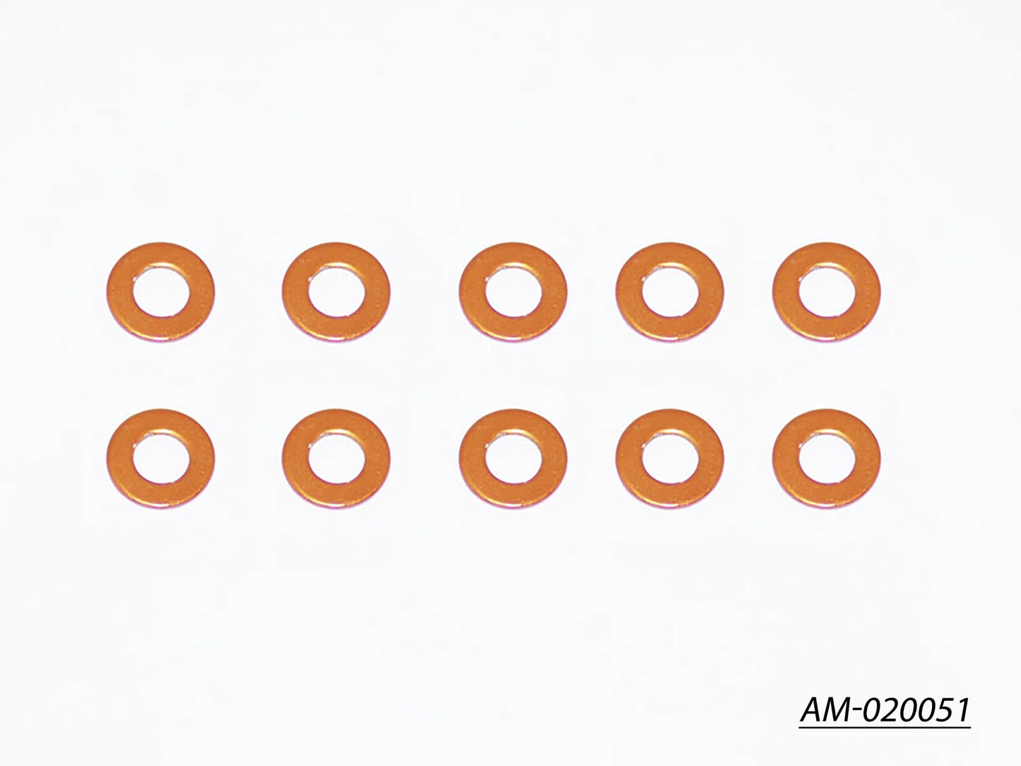 Alu Shims 3 x 6 x 0.5 Orange (10) (AM-020051)