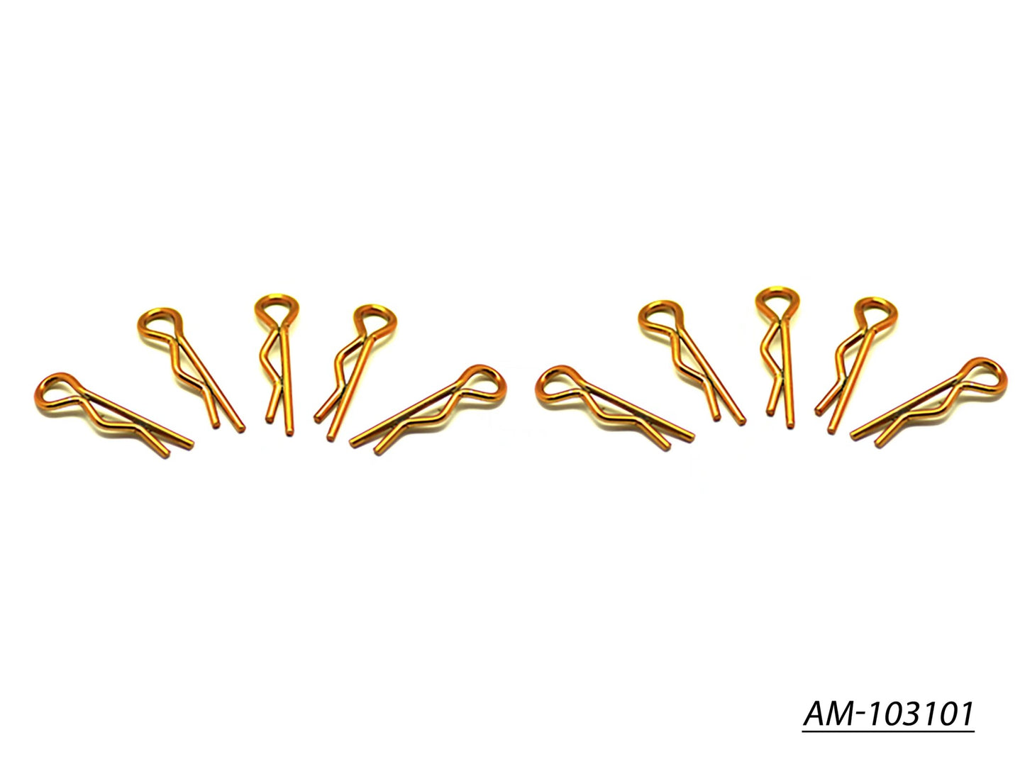 Small Body Clip 1/10 - Gold (10) (AM-103101)