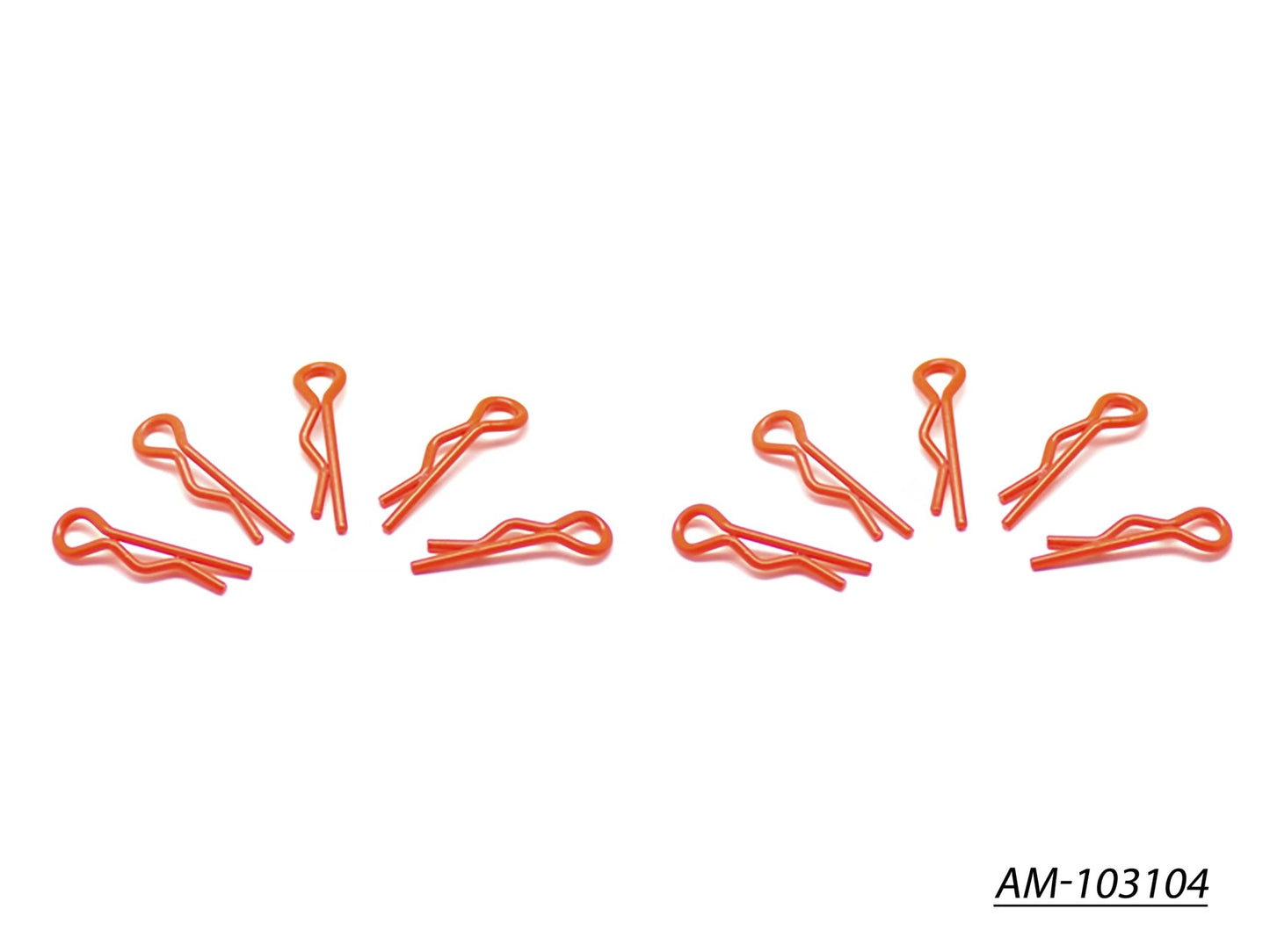 Small Body Clip 1/10 - Fluorescent Red (10) (AM-103104)