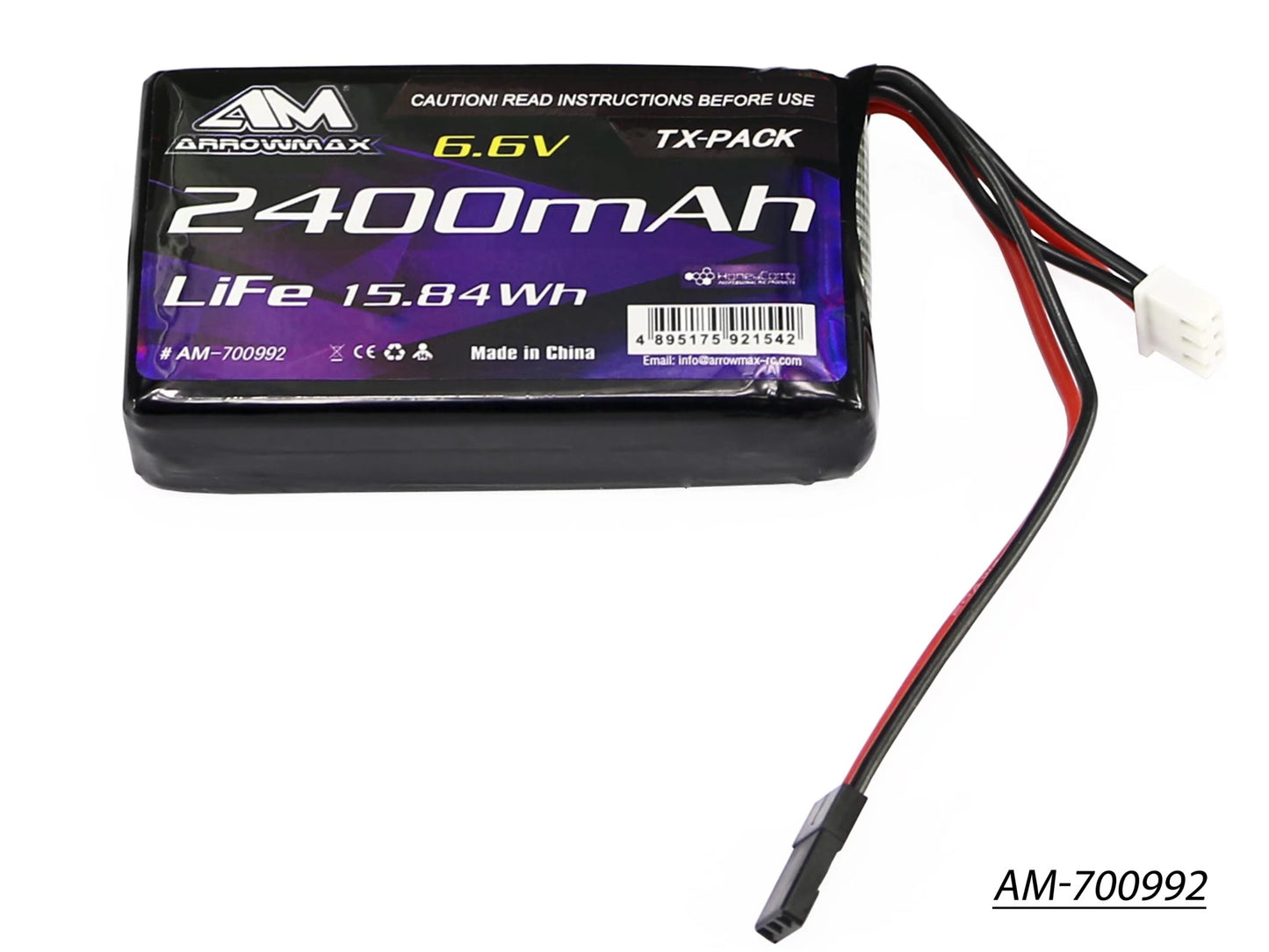 AM Lipo 2400mAh 6.6V For Futaba 4PK/4PX/4PV/7PX (AM-700992)