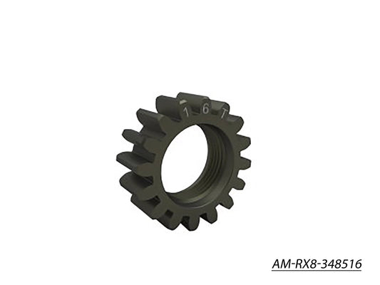 Pinion Gear - 16T  (1st) (7075 Hard) (AM-RX8-348516)