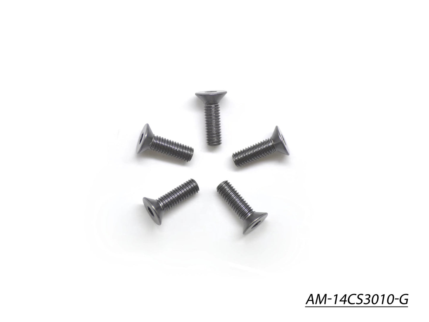 Alu Screw Allen Countersunk M3X10 Gray (7075) (5) (AM-14CS3010-G)