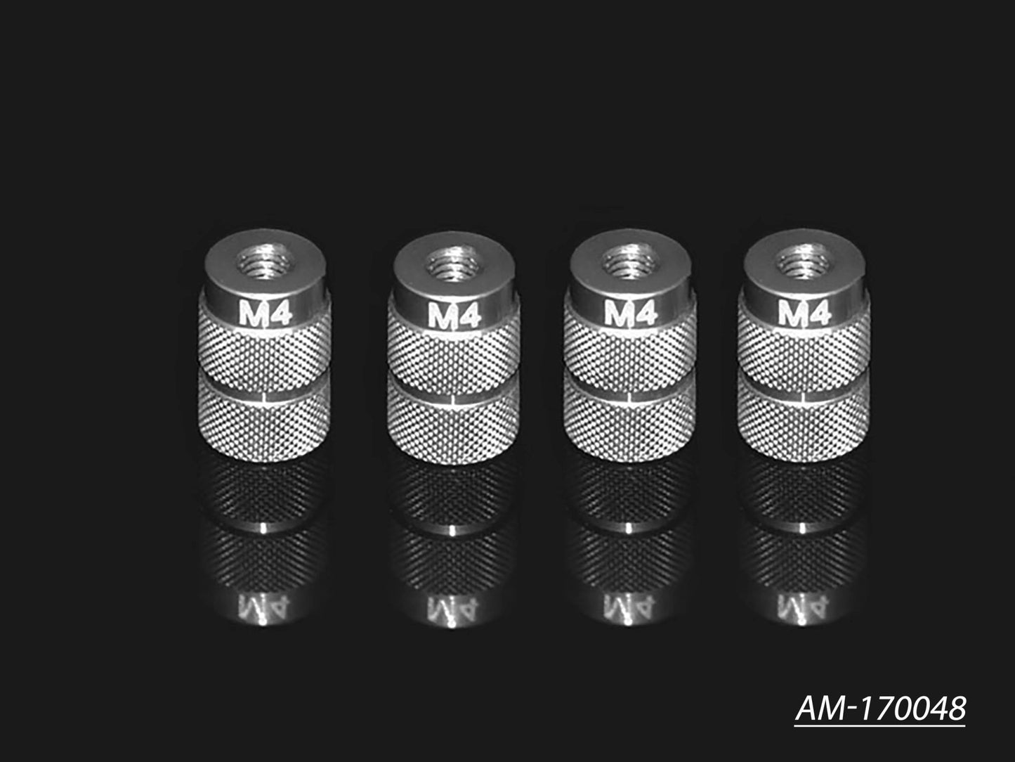 4MM Alu Nut For 1/10 Set-Up System (4) (AM-170048)