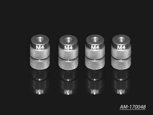 4MM Alu Nut For 1/10 Set-Up System (4) (AM-170048)