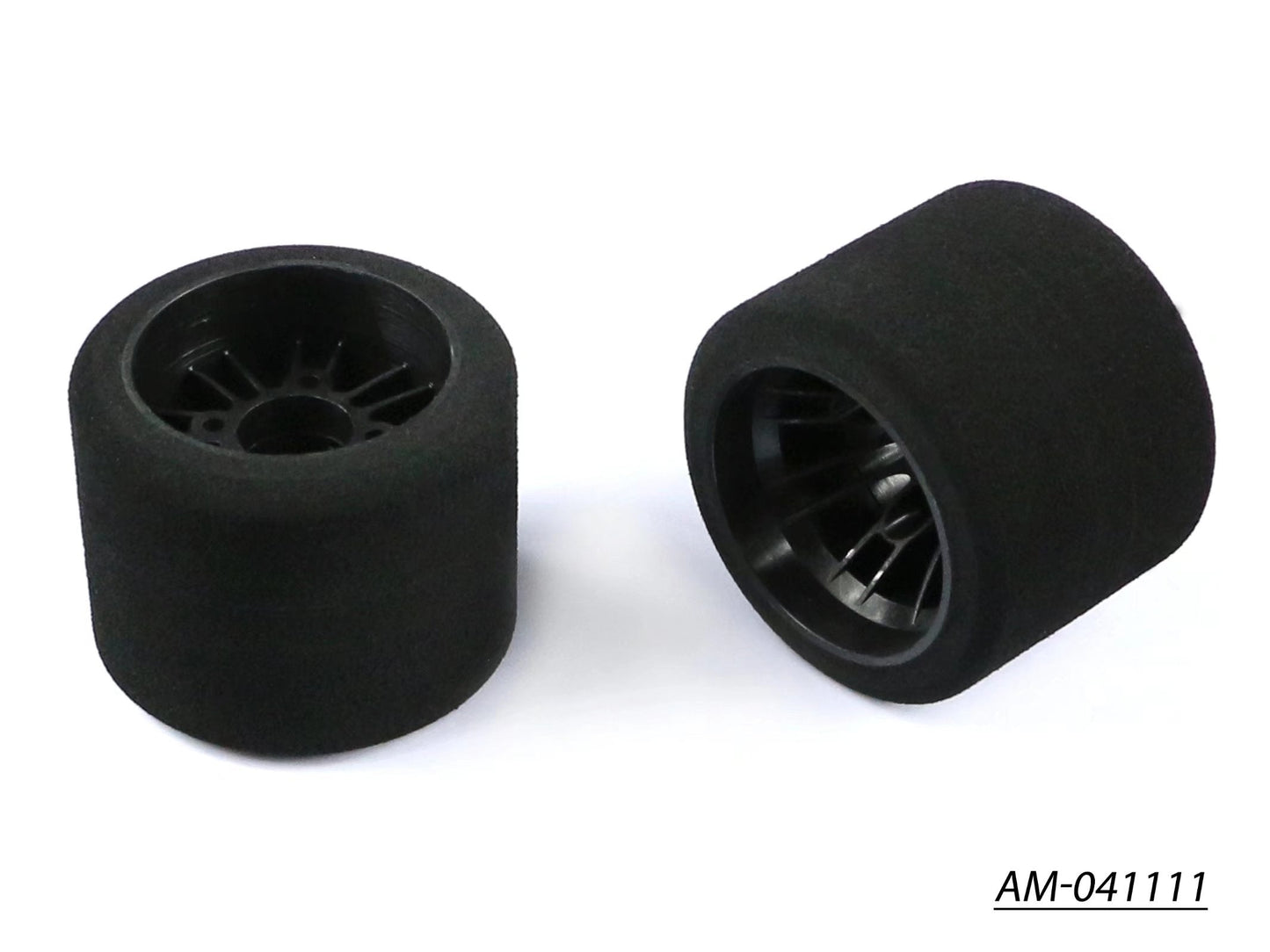 1/10 Pan Car Foam Tyre Rim Rear 25 Shore Carbon (2) Italy AM-041111