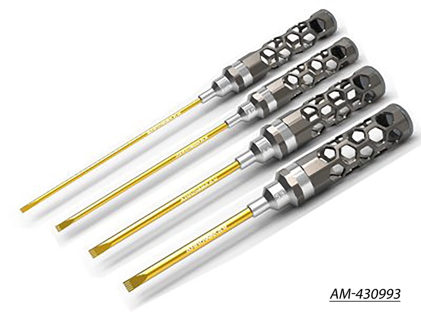 Flat Head Screwdriver Set 3.0, 4.0, 5.0 & 5.8 - 4-Teilig. Honeycomb AM-430993