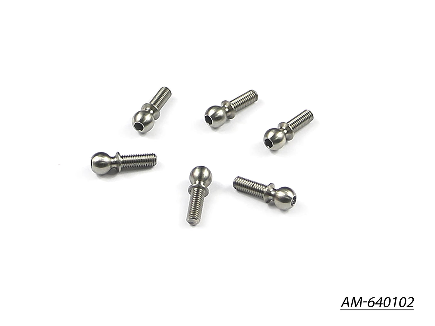 64 Titanium Pivotball-5 M3X8 (6) (AM-640102)