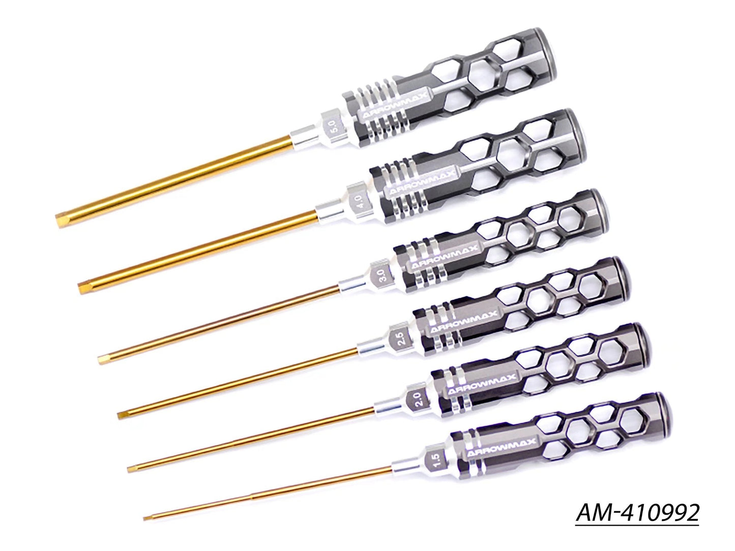 Allen Wrench Set 1.5, 2.0, 2.5, 3.0, 4.0 & 5.0 X 120MM - 6-Teilig. Honeycomb AM-410992