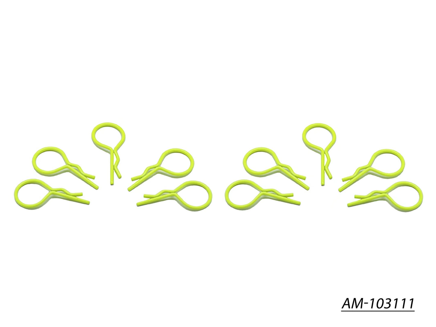 Big Body Clip 1/10 - Fluorescent Yellow (10) (AM-103111)