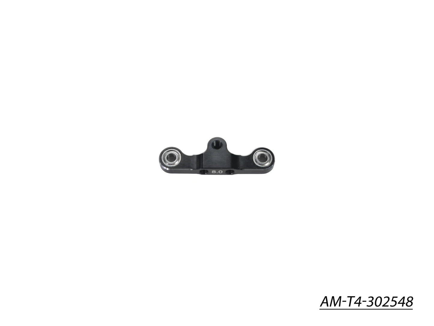 T4 Alu Steering Plate 8.0mm For Dual Servo Saver Black (AM-T4-302548)