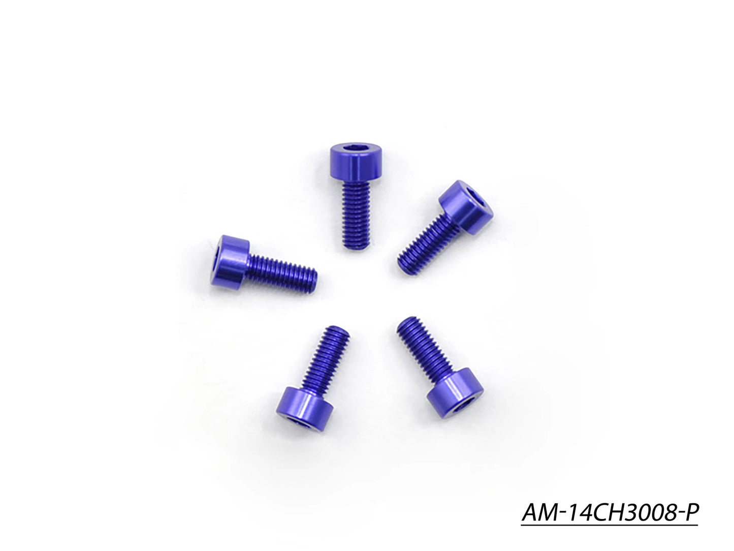 Alu Screw Allen Cilinder Head M3X8 Purple (7075) (5) (AM-14CH3008-P)
