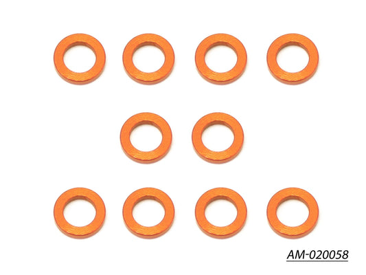 Alu Shims 3 x 5 x 1 Orange (10) (AM-020058)
