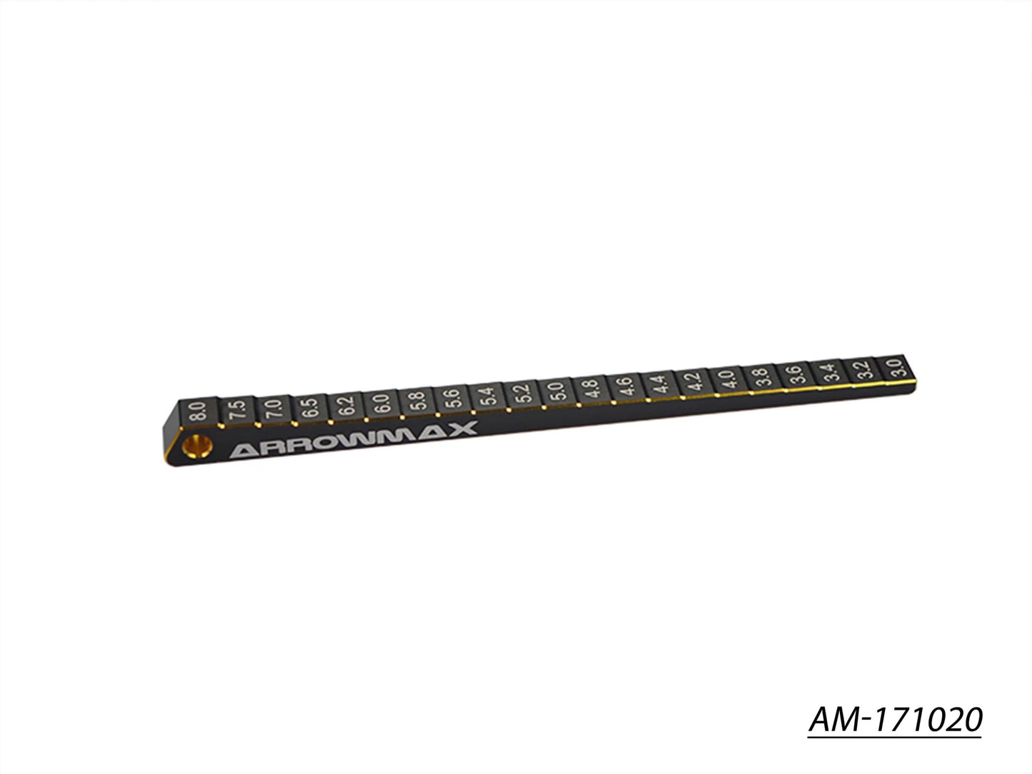 Ultra-Fine Chassis Ride Height Gauge 3-8MM Black Golden (AM-171020)