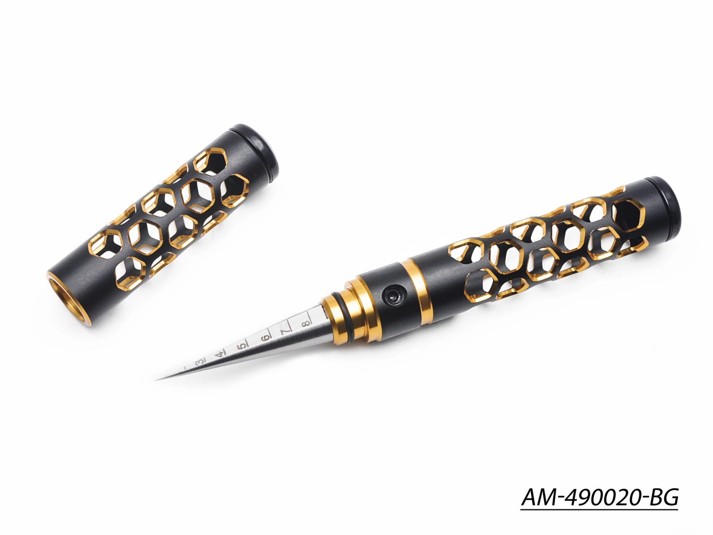 Small Reamer With End Cap For Lexan Body Black Golden (AM-490020-BG)