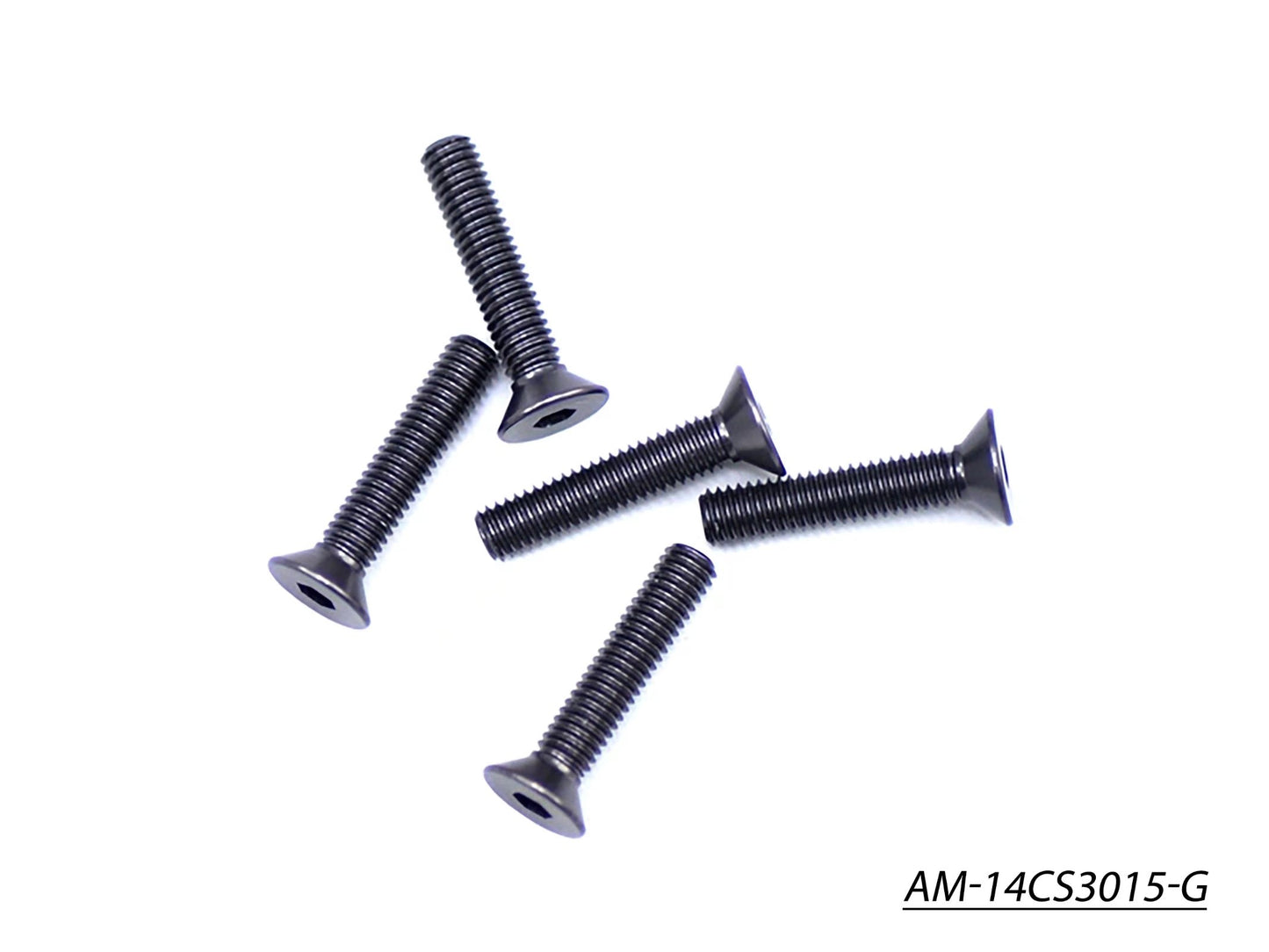 Alu Screw Allen Countersunk M3X15 Gray (7075) (5) (AM-14CS3015-G)