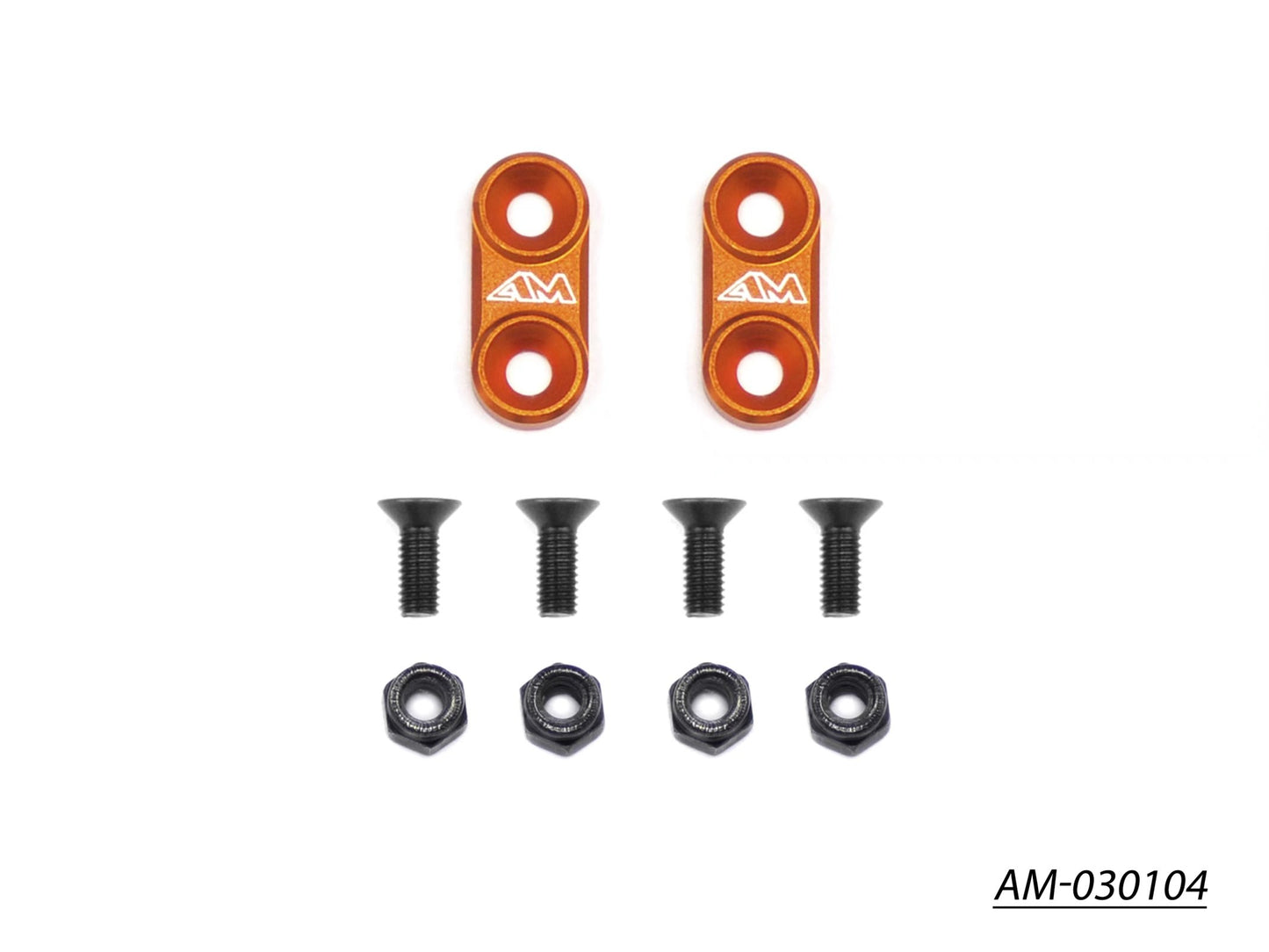 1/10th On-Road Alu Wing Mounts (Orange) (AM-030104)