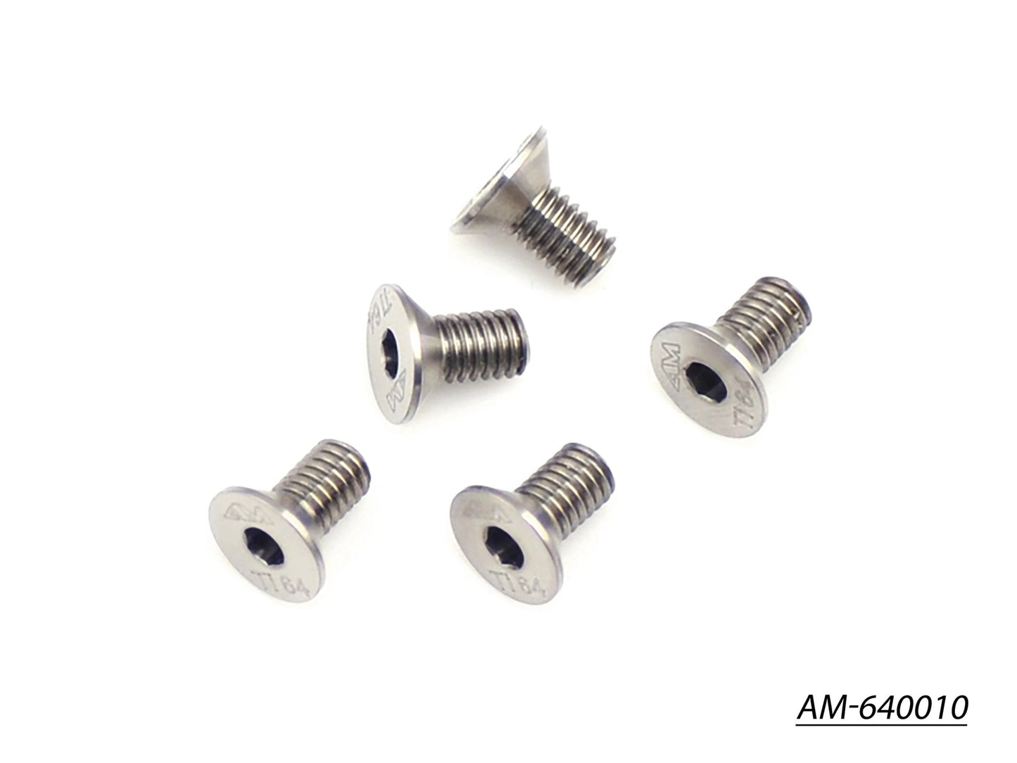 64 Titanium Screw Allen Countersunk M4X8 (5) (AM-640010)