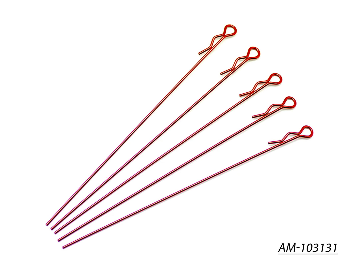 Extra Long Body Clip 1/10 - Metallic Red (5) (AM-103131)