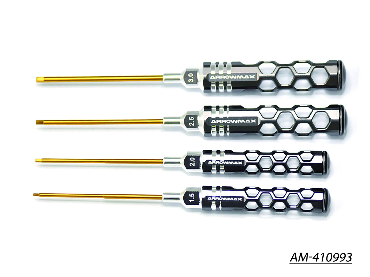 Allen Wrench Set 1.5, 2.0, 2.5 & 3.0 X 100MM - 4-Teilig. Honeycomb (AM-410993)