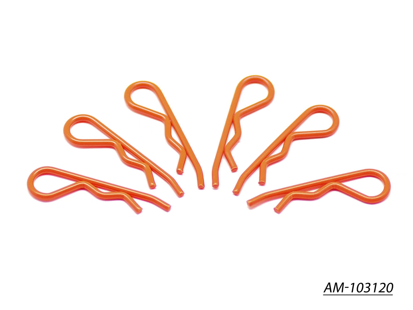 Body Clip 1/8 - Fluorescent Red (6) (AM-103120)