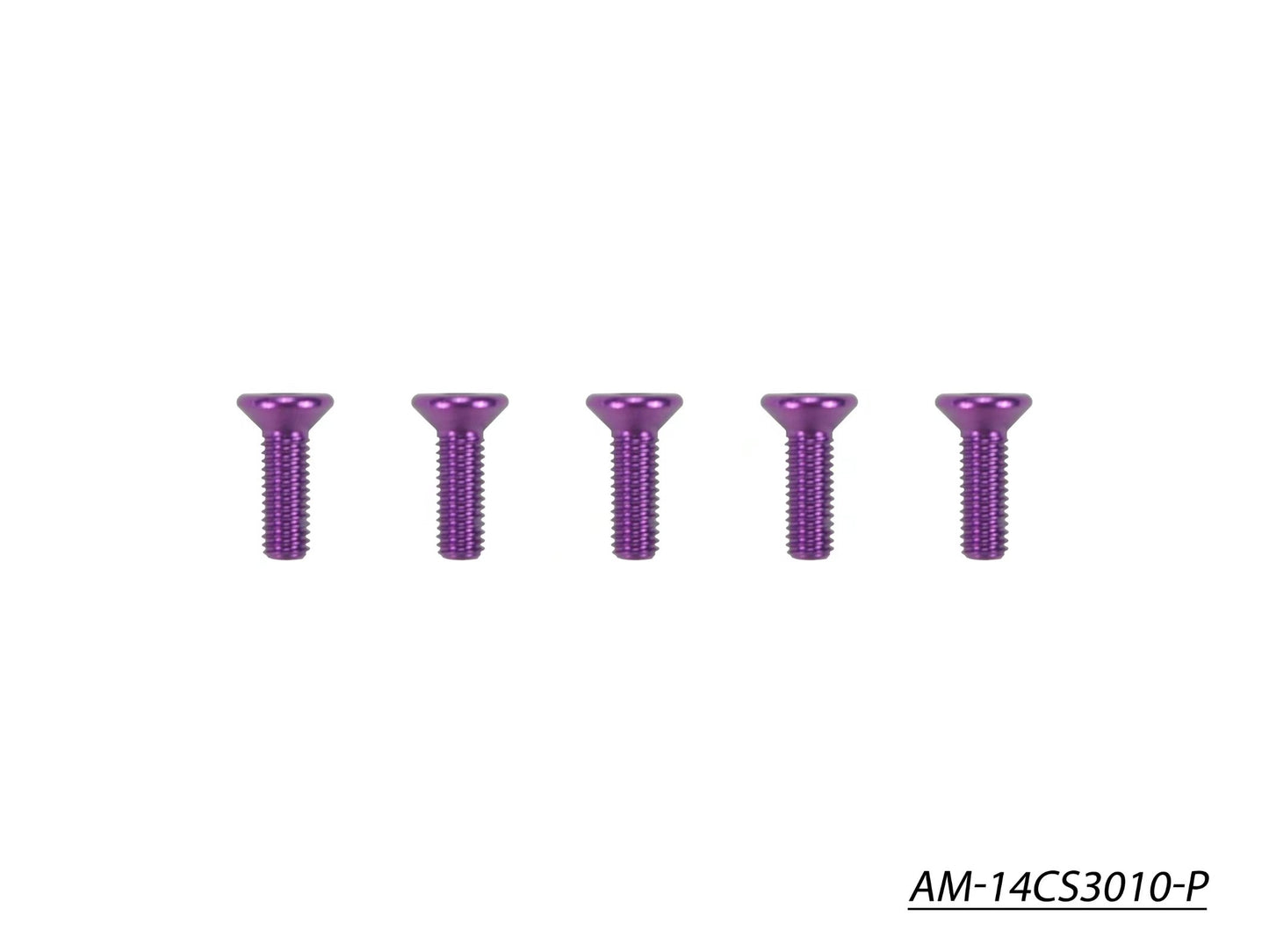 Alu Screw Allen Countersunk M3X10 Purple (7075) (5)