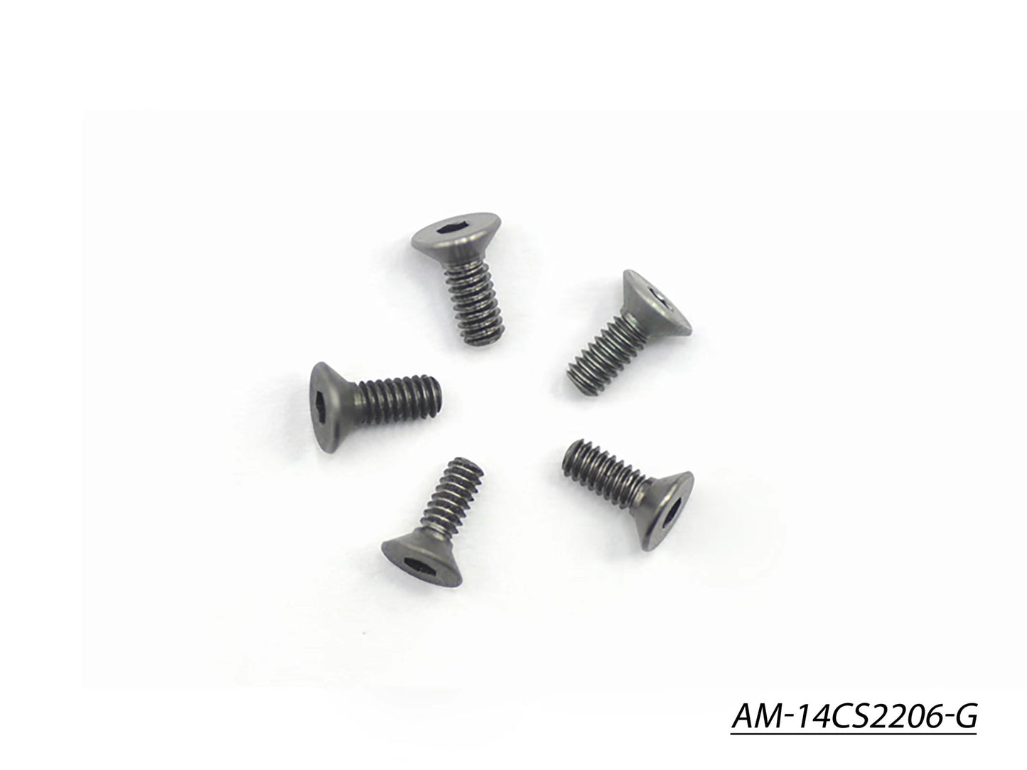 Alu Screw Allen Countersunk M2.2X6 Gray (7075) (5) (AM-14CS2206-G)