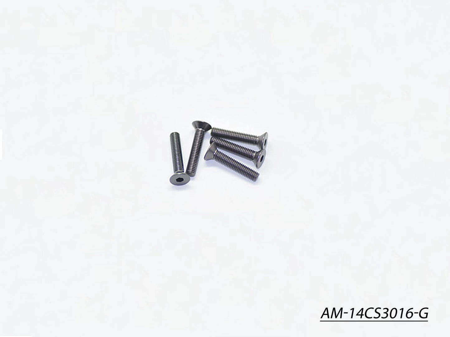 Alu Screw Allen Countersunk M3X16 Gray (7075) (5) (AM-14CS3016-G)