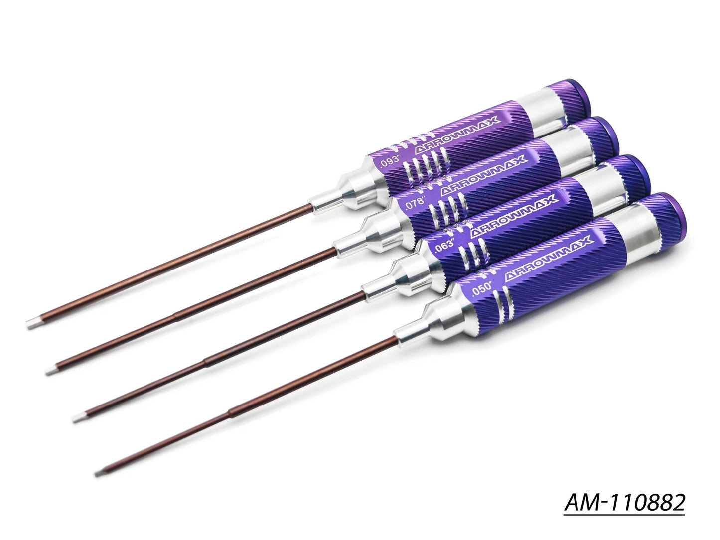 Allen Wrench Set .050, .063, .078, .093 X 120MM - 4-Teilig.