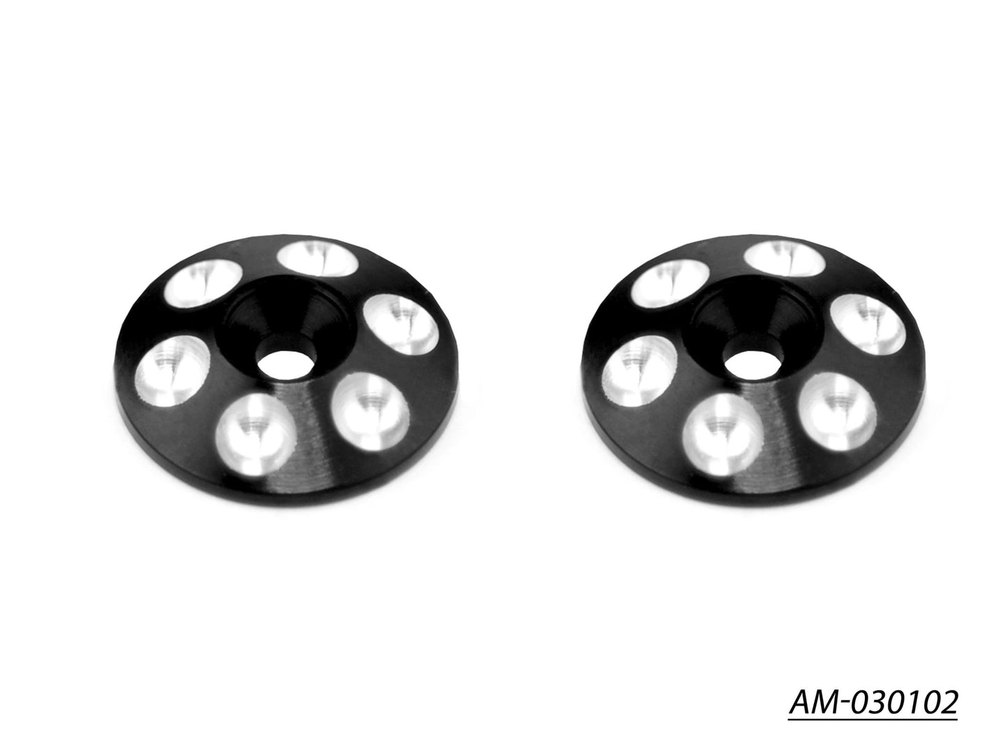 Alu Rear Wing Shims (Black) (2) (AM-030102)