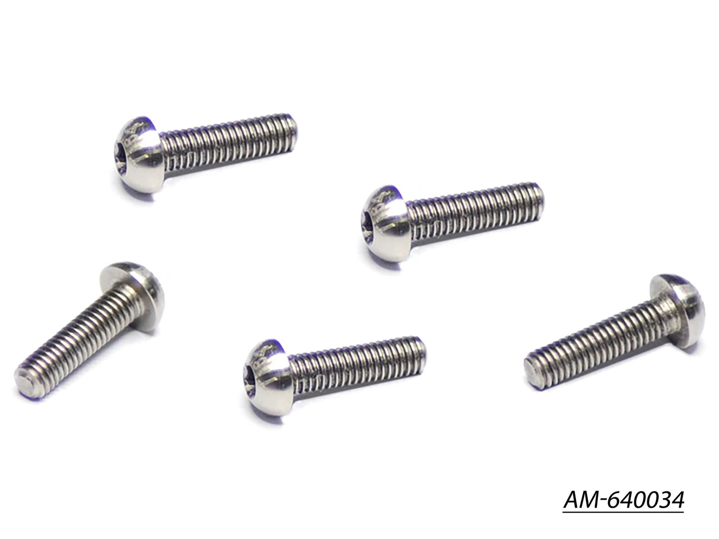 64 Titanium Screw Allen Round Head M3X10 (5) (AM-640034)