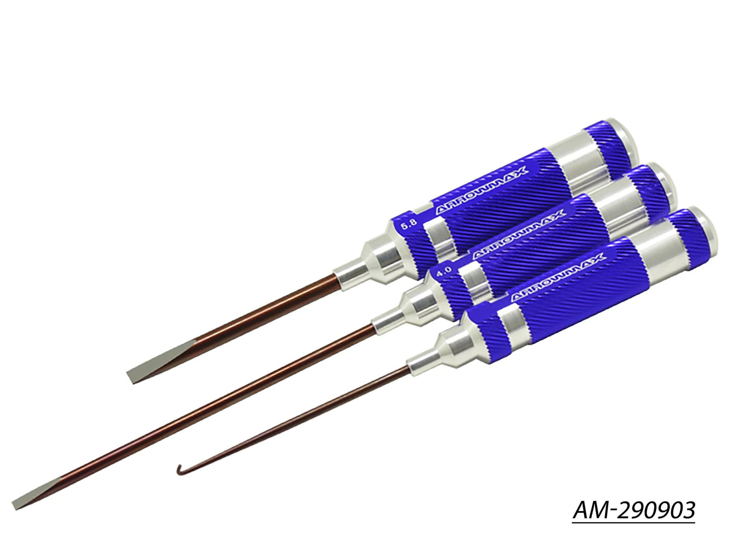 Flat Head Screwdriver Set 4.0 & 5.8 + Exhaust Spring / Caster Clip Remover - 3-Teilig (AM-290903)